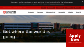 What Davenport.edu website looked like in 2021 (2 years ago)