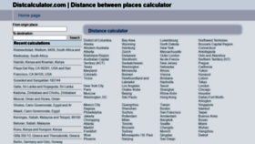 What Distcalculator.com website looked like in 2021 (2 years ago)
