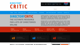What Directorycritic.com website looked like in 2021 (2 years ago)