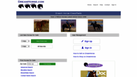 What Dreamhorse.com website looked like in 2021 (2 years ago)