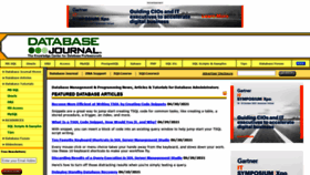 What Databasejournal.com website looked like in 2021 (2 years ago)