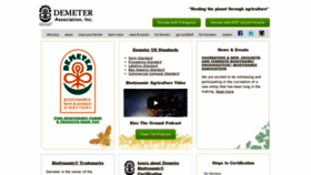 What Demeter-usa.org website looked like in 2021 (2 years ago)