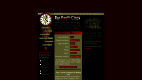 What Deathclock.com website looked like in 2021 (2 years ago)