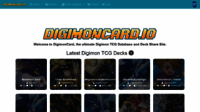 What Digimoncard.io website looked like in 2021 (2 years ago)
