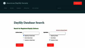What Daylilydatabase.org website looked like in 2021 (2 years ago)