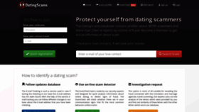 What Datingscams.cc website looked like in 2021 (3 years ago)