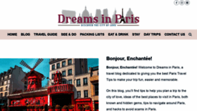 What Dreamsinparis.com website looked like in 2021 (2 years ago)