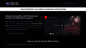 What Disneypluswatchparty.com website looked like in 2021 (2 years ago)
