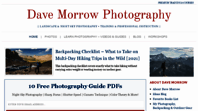 What Davemorrowphotography.com website looked like in 2021 (2 years ago)