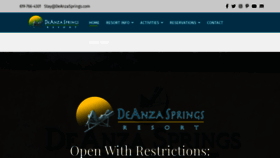 What Deanzasprings.com website looked like in 2021 (2 years ago)