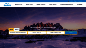 What Dolomiti.it website looked like in 2021 (2 years ago)