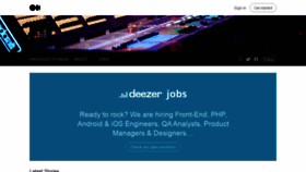 What Deezer.io website looked like in 2021 (2 years ago)