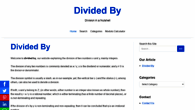 What Dividedby.org website looked like in 2021 (2 years ago)