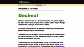 What Decimal.info website looked like in 2021 (2 years ago)