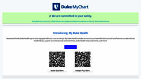 What Dukemychart.org website looked like in 2021 (2 years ago)