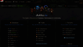 What Diablo2.io website looked like in 2021 (4 years ago)