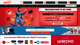 What Dishtv.in website looked like in 2021 (2 years ago)