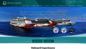 What Dreamcruiseline.com website looked like in 2022 (2 years ago)
