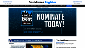 What Desmoinesregister.com website looked like in 2022 (2 years ago)