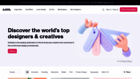 What Dribbble.com website looked like in 2022 (2 years ago)