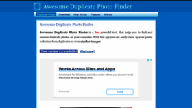What Duplicate-finder.com website looked like in 2022 (2 years ago)