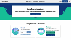 What Desmos.com website looked like in 2022 (3 years ago)
