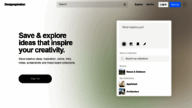What Designspiration.net website looked like in 2022 (2 years ago)