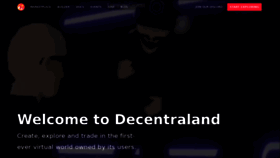 What Decentraland.org website looked like in 2022 (2 years ago)
