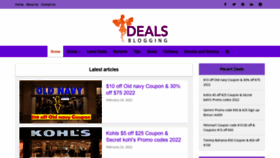 What Dealsblogging.com website looked like in 2022 (2 years ago)