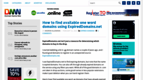 What Domainnamewire.com website looked like in 2022 (2 years ago)
