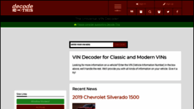 What Decodethis.com website looked like in 2022 (2 years ago)