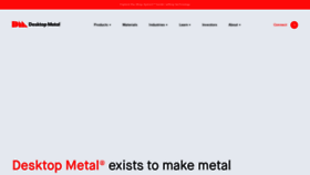 What Desktopmetal.com website looked like in 2022 (2 years ago)