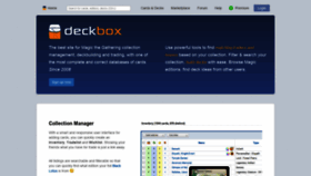 What Deckbox.org website looked like in 2022 (3 years ago)
