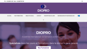 What Diopro-formation.be website looked like in 2022 (2 years ago)