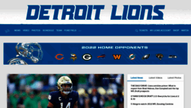 What Detroitlions.com website looked like in 2022 (2 years ago)