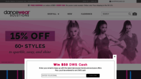 What Dancewearsolutions.com website looked like in 2022 (2 years ago)