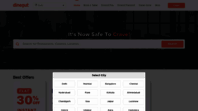 What Dineout.co.in website looked like in 2022 (2 years ago)