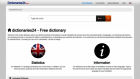 What Dictionaries24.com website looked like in 2022 (2 years ago)
