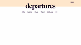 What Departures.com website looked like in 2022 (2 years ago)