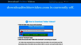 What Downloadtwittervideo.com website looked like in 2022 (2 years ago)