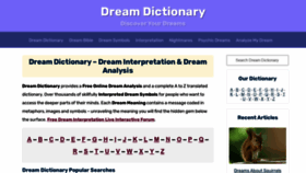 What Dreamdictionary.org website looked like in 2022 (2 years ago)