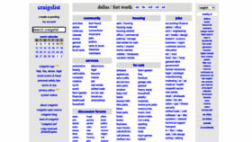 What Dallas.craigslist.org website looked like in 2022 (2 years ago)