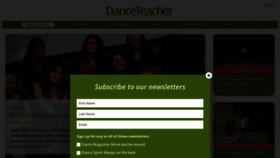 What Dance-teacher.com website looked like in 2022 (2 years ago)