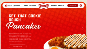What Dennys.com website looked like in 2022 (2 years ago)