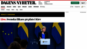 What Dn.se website looked like in 2022 (2 years ago)
