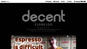 What Decentespresso.com website looked like in 2022 (3 years ago)