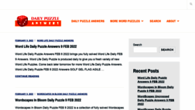 What Dailypuzzleanswers.com website looked like in 2022 (2 years ago)