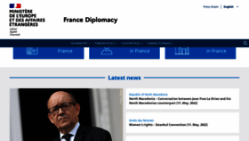 What Diplomatie.gouv.fr website looked like in 2022 (1 year ago)