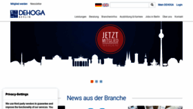 What Dehoga-berlin.de website looked like in 2022 (1 year ago)