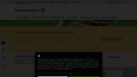 What Dortmund-airport.de website looked like in 2022 (1 year ago)
